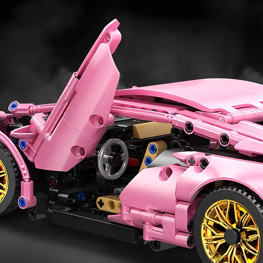 Zenith Pink 1:14 RC Sports Car - 1314pc Building Block Model