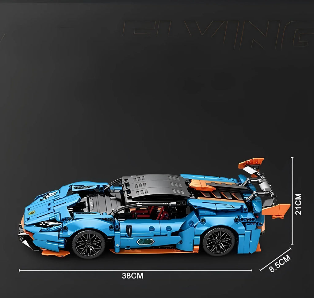 Apex Velocity 1:14 Supercar Building Block Set - 1108 Pieces