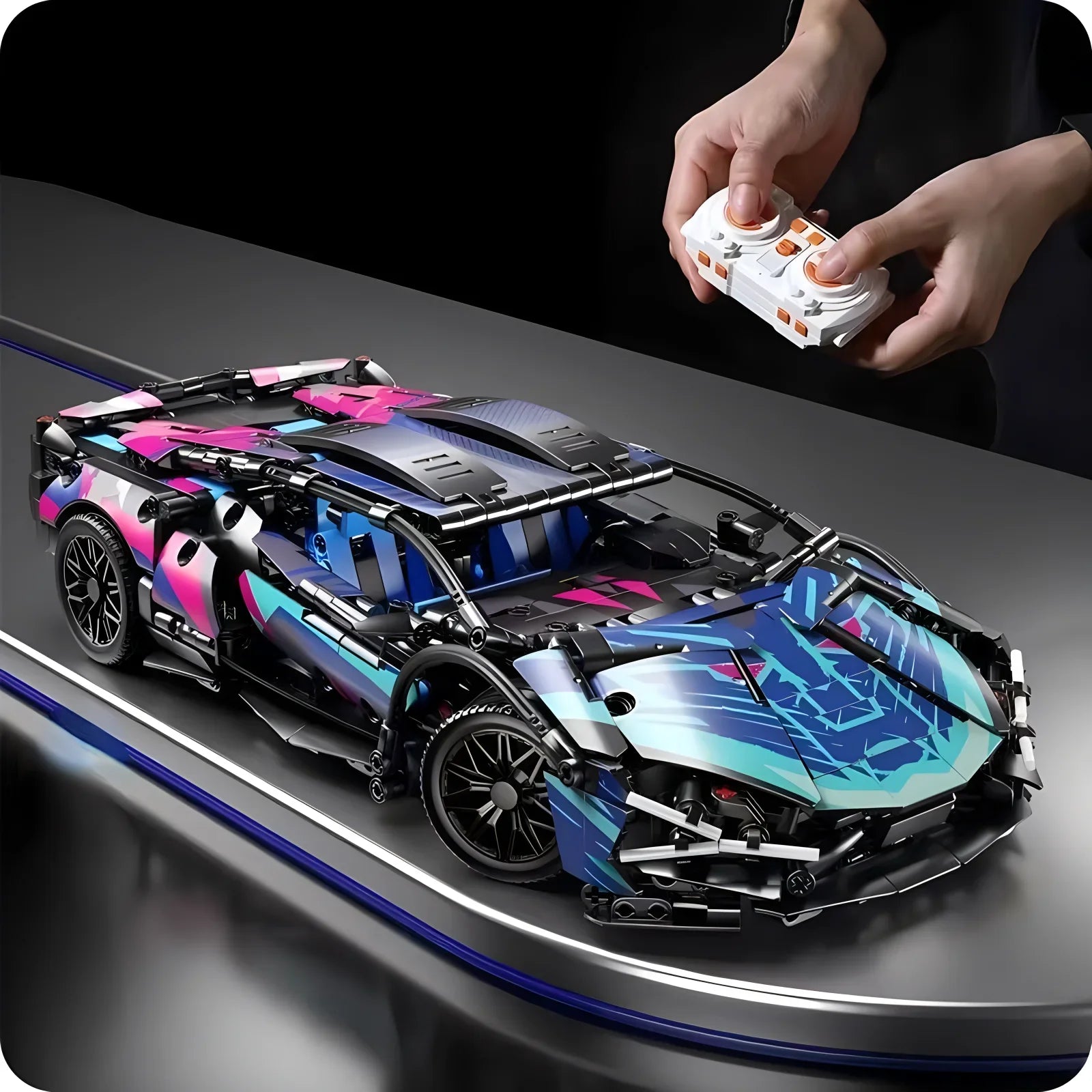 Velocity GT 1:14 Racing Roadster - Technic Building Block Car Kit