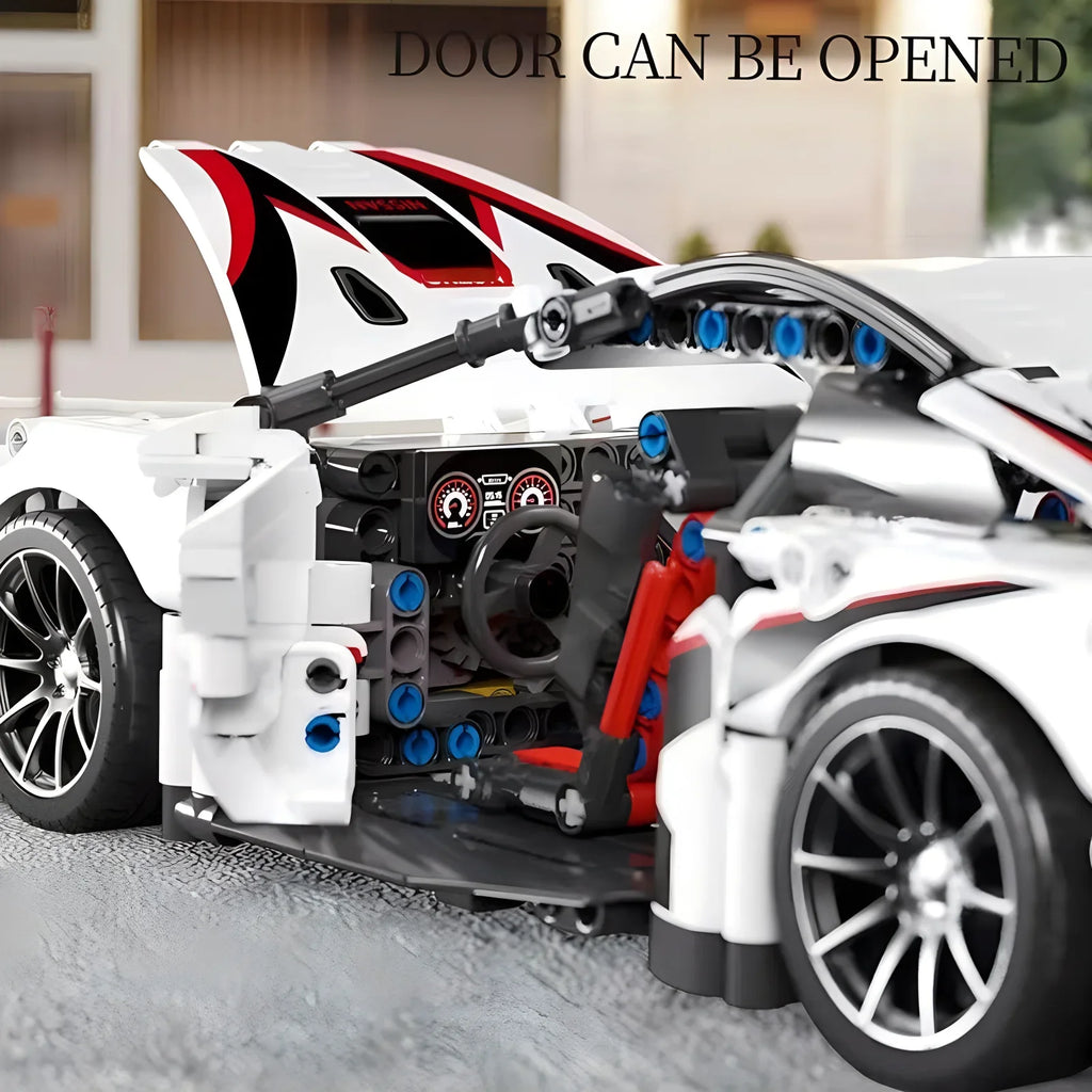 Velocity GT 1:14 Building Block RC Sports Car - 1209 Pieces