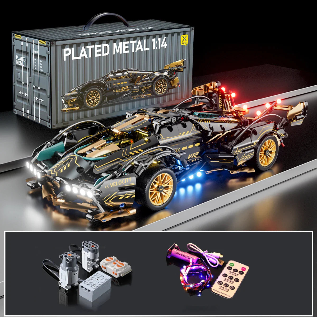 V12 Stealth Roadster - 1:14 DIY RC Technical Supercar Building Kit