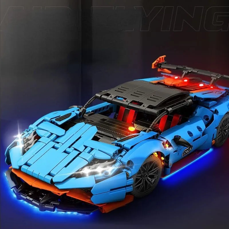 Apex Velocity 1:14 Supercar Building Block Set - 1108 Pieces