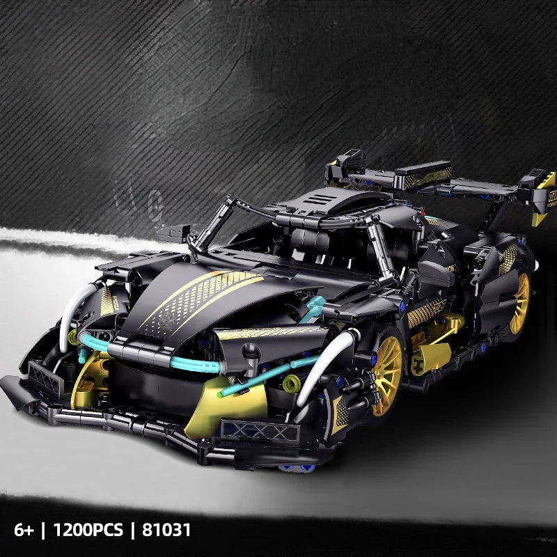 V12 Concept Supercar - 1200pc RC Racing Car Building Block Set