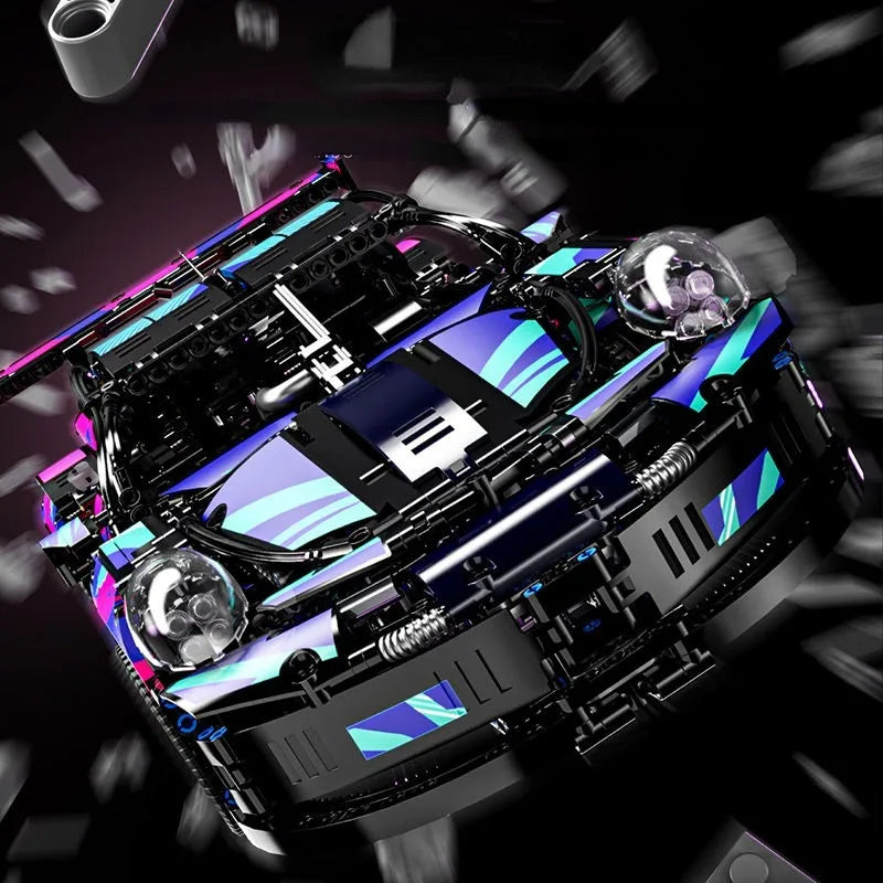 Apex Blue Hypercar - 1:10 RC Building Block Model (1580 PCS)