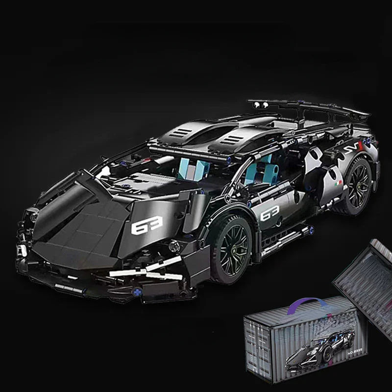 Velocity Blue 1:14 Supercar - 1280 PCS STEM Building Block Set