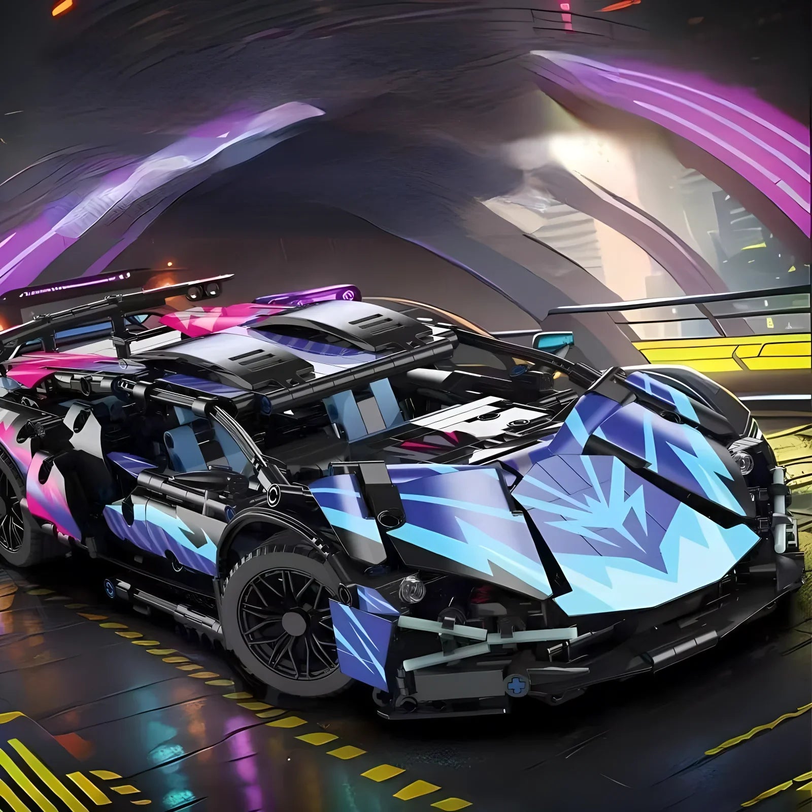 Velocity GT 1:14 Racing Roadster - Technic Building Block Car Kit