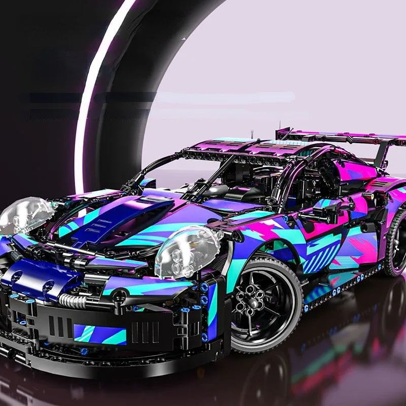 Apex Blue Hypercar - 1:10 RC Building Block Model (1580 PCS)