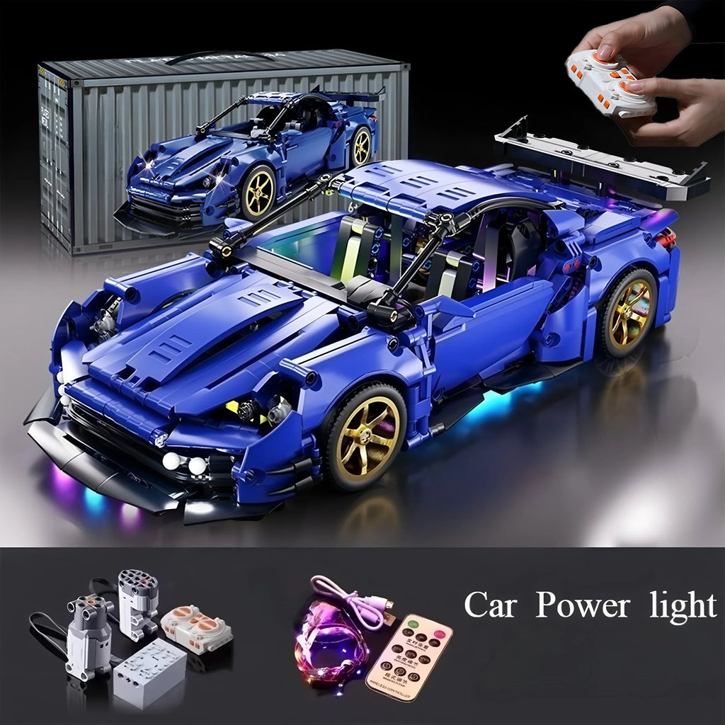 Velocity GT 1:14 RC Building Block Sports Car - DIY STEM Toy Kit