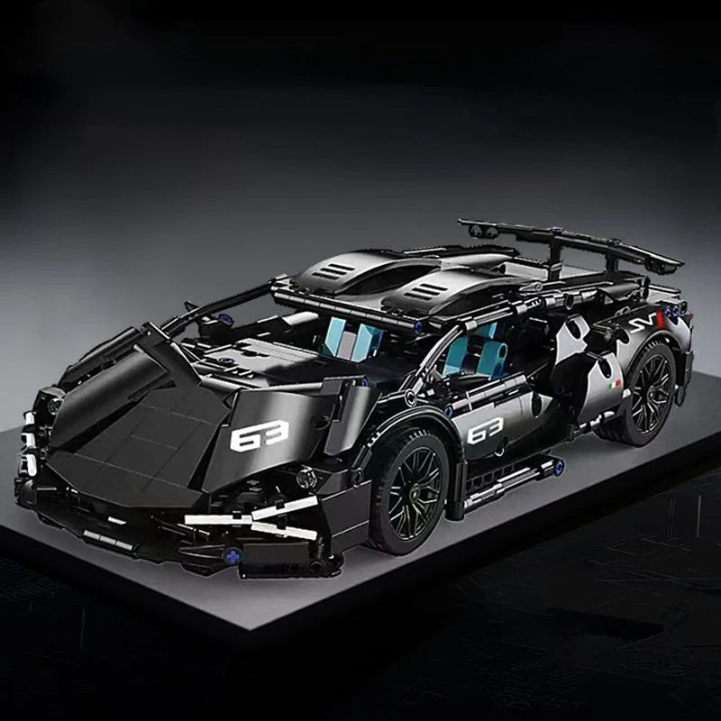 Velocity Blue 1:14 Supercar - 1280 PCS STEM Building Block Set