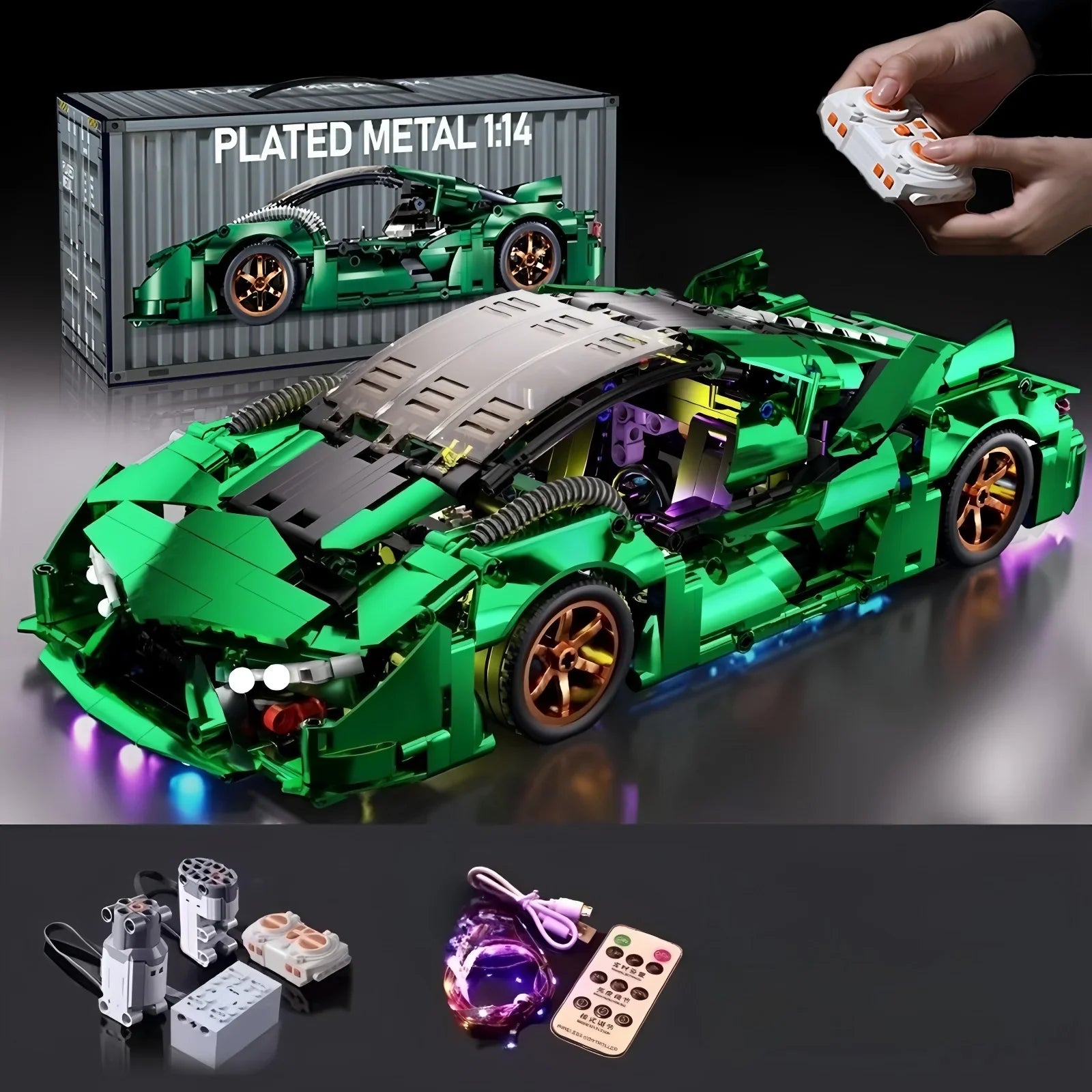 Apex Velocity 1:14 Supercar - Technical Racing Building Block Set