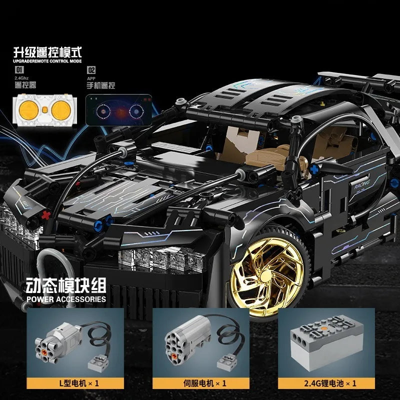 Voice of the Night Supercar - 1:14 RC Racing Car Building Set